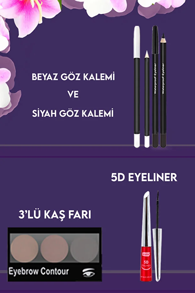 Mt Mega Makyaj Seti 70 Parça Beyaz Ten
